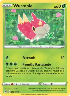 Carta Wurmple da coleção Lost Origin