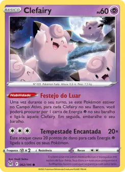 Carta Clefairy da coleção Lost Origin