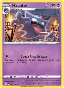 Carta Haunter da coleção Lost Origin