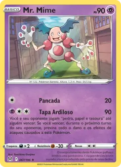 Carta Mr. Mime da coleção Lost Origin