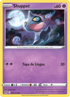 Carta Shuppet da coleção Lost Origin