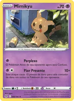 Carta Mimikyu da coleção Lost Origin