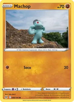 Carta Machop da coleção Lost Origin