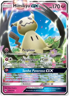 Carta Mimikyu GX da coleção Lost Thunder