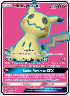 Carta Mimikyu GX da coleção Lost Thunder