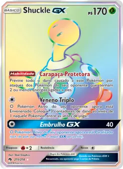 Carta Shuckle GX da coleção Lost Thunder
