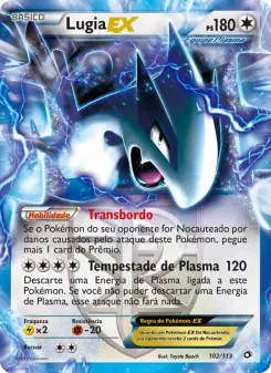 Carta Lugia-EX da coleção Legendary Treasures
