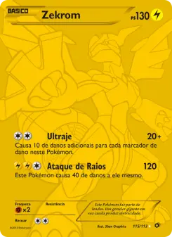 Carta Zekrom da coleção Legendary Treasures