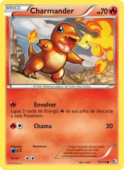 Carta Charmander da coleção Legendary Treasures