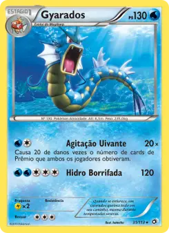 Carta Gyarados da coleção Legendary Treasures