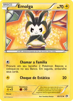 Carta Emolga da coleção Legendary Treasures
