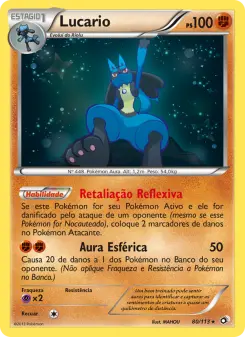 Carta Lucario da coleção Legendary Treasures