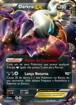 Carta Darkrai-EX da coleção Legendary Treasures