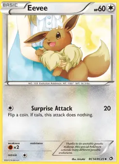 Carta Eevee da coleção Legendary Treasures