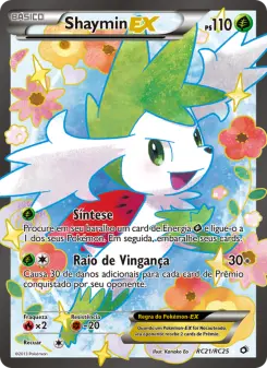 Carta Shaymin-EX da coleção Legendary Treasures