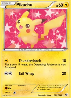 Carta Pikachu da coleção Legendary Treasures