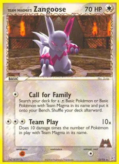 Cartas de Zangoose