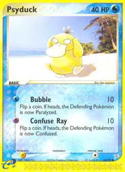 Carta Psyduck da coleção Team Magma vs Team Aqua