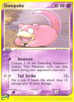 Carta Slowpoke da coleção Team Magma vs Team Aqua