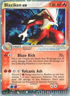Carta Blaziken ex da coleção Team Magma vs Team Aqua