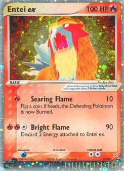 Carta Entei ex da coleção Team Magma vs Team Aqua