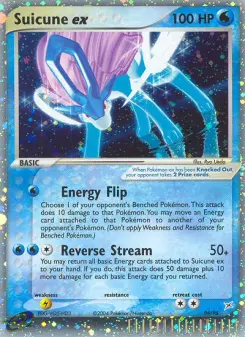 Carta Suicune ex da coleção Team Magma vs Team Aqua