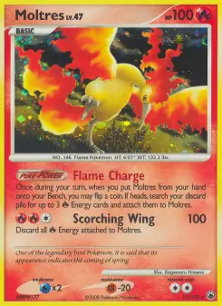 Carta Moltres da coleção Majestic Dawn