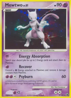Carta Mewtwo da coleção Majestic Dawn