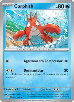 Carta Corphish da coleção Mega Evolution