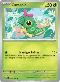 Carta Caterpie da coleção 151