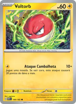 Carta Voltorb da coleção 151