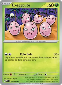 Carta Exeggcute da coleção 151