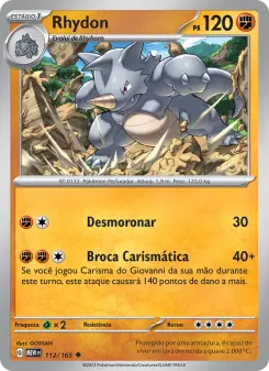 Carta Rhydon da coleção 151