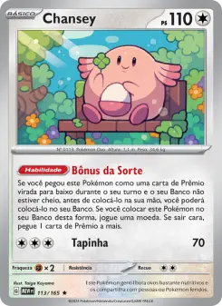Carta Chansey da coleção 151