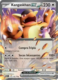 Carta Kangaskhan ex da coleção 151