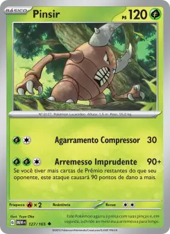 Carta Pinsir da coleção 151