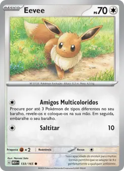 Carta Eevee da coleção 151