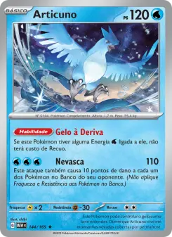 Carta Articuno da coleção 151