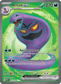 Carta Arbok ex da coleção 151