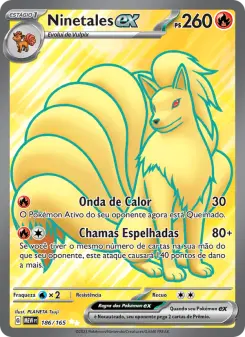 Carta Ninetales ex da coleção 151