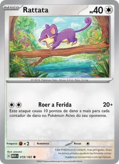 Carta Rattata da coleção 151
