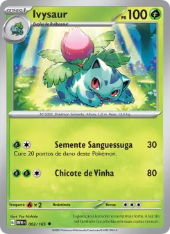 Carta Ivysaur da coleção 151