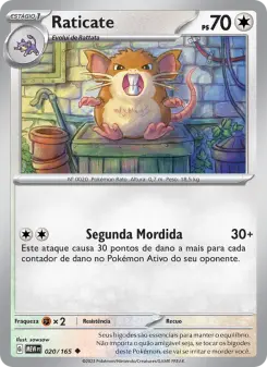 Carta Raticate da coleção 151