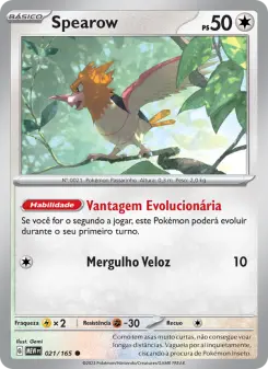 Carta Spearow da coleção 151
