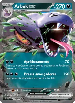 Carta Arbok ex da coleção 151