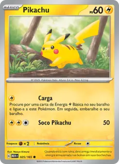 Carta Pikachu da coleção 151