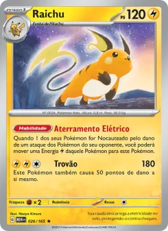 Carta Raichu da coleção 151