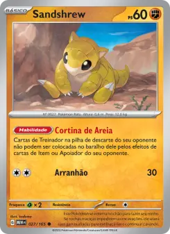 Carta Sandshrew da coleção 151