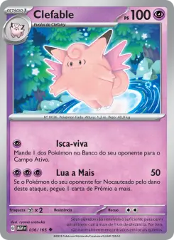 Carta Clefable da coleção 151