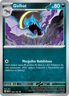 Carta Golbat da coleção 151